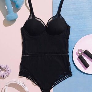 Stylish Black Bodysuit Tezenis Small
